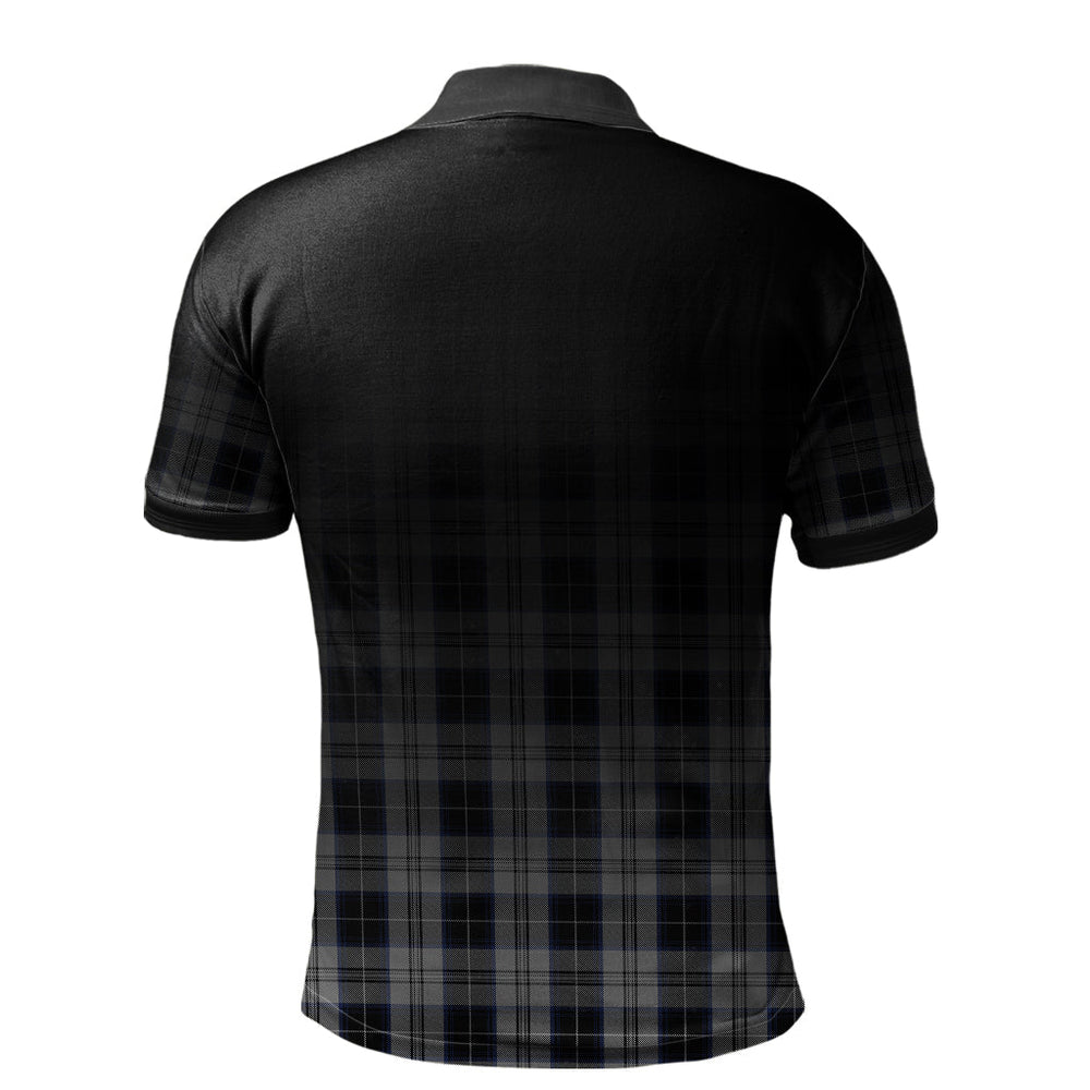 Clan Menzies Black Dress Tartan Polo Shirt - Alba Celtic Style LW47 Menzies Black Dress Tartan Tartan Polo   