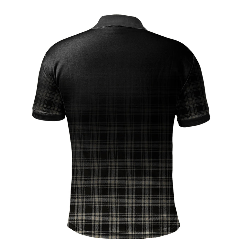 Clan Menzies Black _ White Ancient Tartan Polo Shirt - Alba Celtic Style MJ51 Menzies Black _ White Ancient Tartan Tartan Polo   