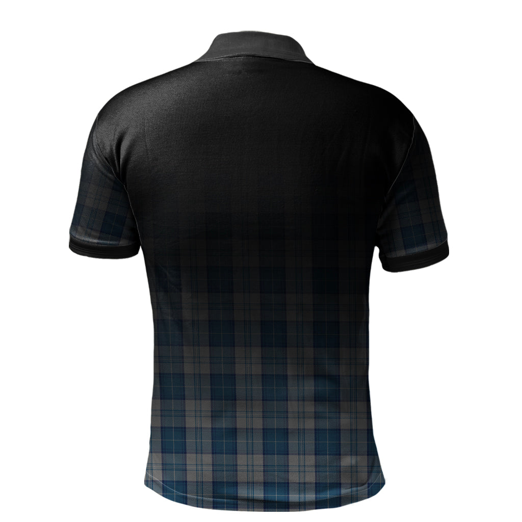 Clan Menzies Dress Blue and White Tartan Polo Shirt - Alba Celtic Style ZI34 Menzies Dress Blue and White Tartan Tartan Polo   