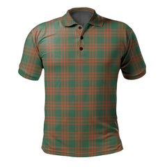 Clan Menzies Green Ancient Tartan Polo Shirt RL80 Menzies Green Ancient Tartan Tartan Polo   