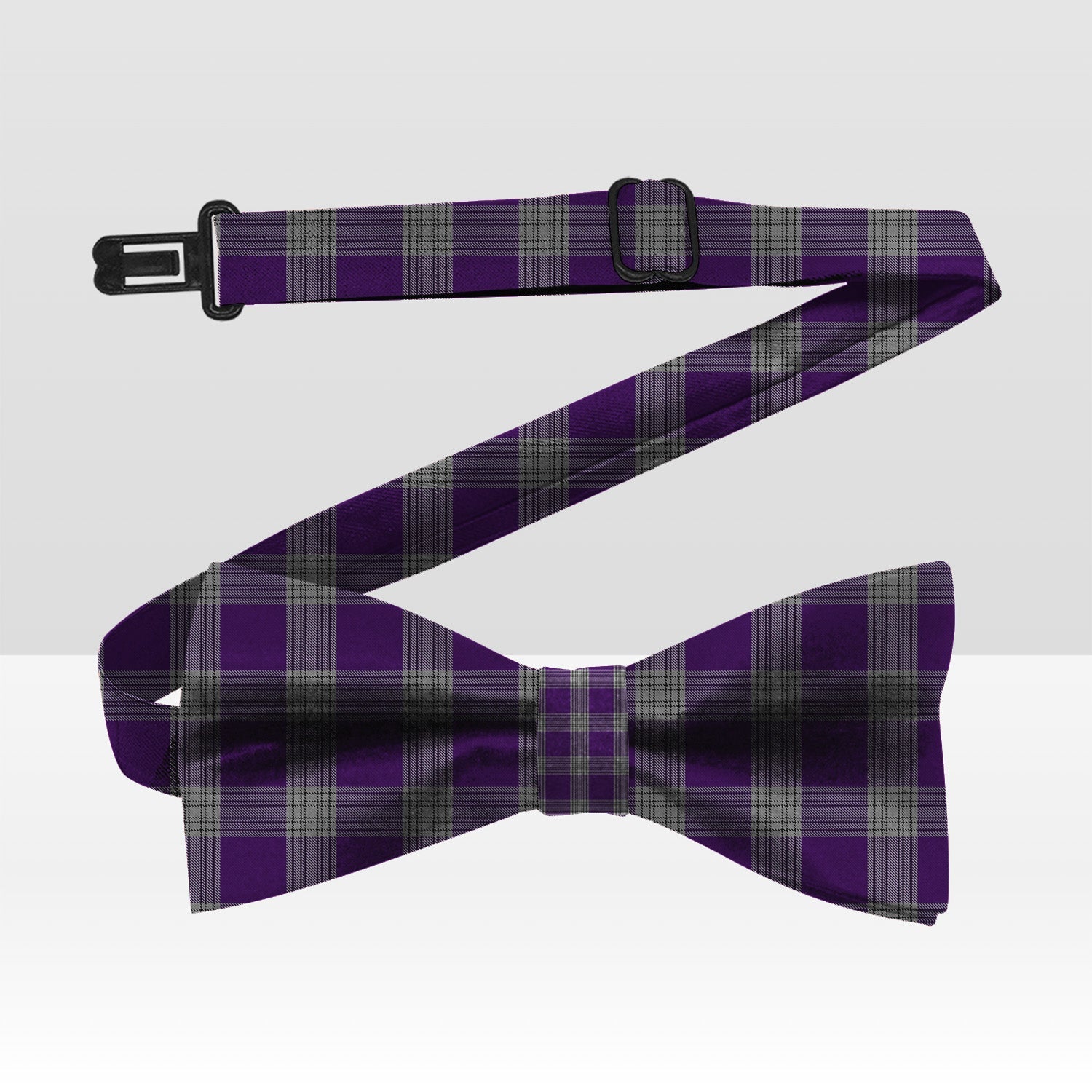 Clan Menzies Mauve And White Tartan Bow Tie JC70 Clan Menzies Tartan Today   