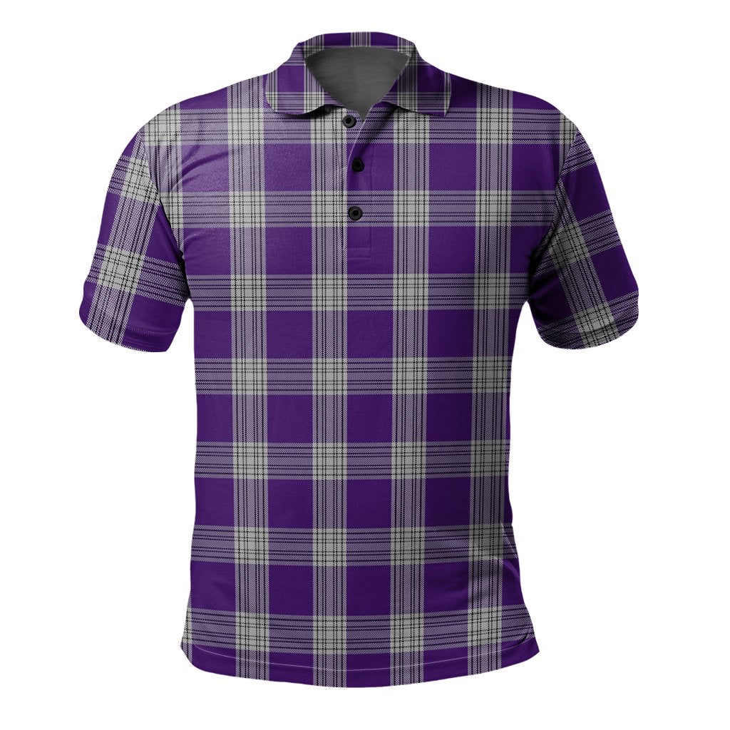 Clan Menzies Mauve and White Tartan Polo Shirt DQ38 Menzies Mauve and White Tartan Tartan Polo   