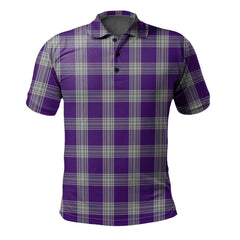 Clan Menzies Mauve and White Tartan Polo Shirt DQ38 Menzies Mauve and White Tartan Tartan Polo   