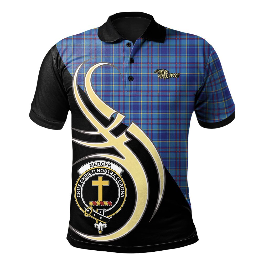 Clan Mercer Modern Tartan Polo Shirt - Believe In Me Style ST73 Mercer Modern Tartan Tartan Polo   