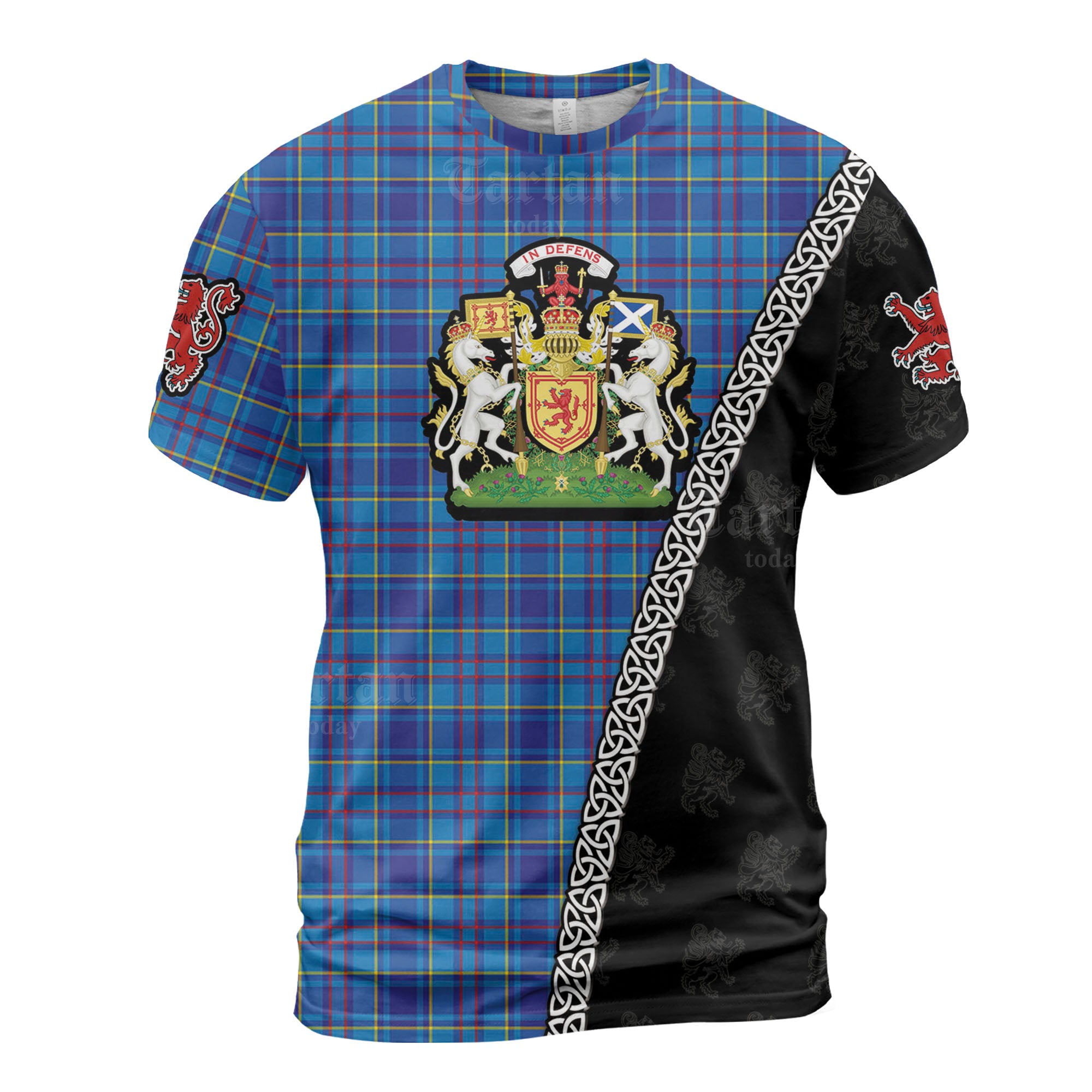 Personalized Clan Mercer Modern Tartan Shirt with Scotland Coat of Arms & Custom Name OO16