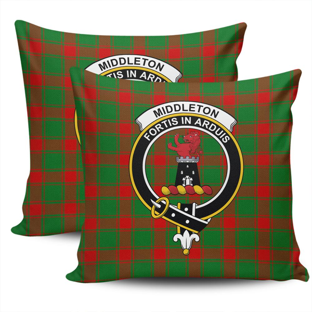 Clan Middleton Modern Tartan Crest Pillow Cover UC25 Clan Middleton Tartan Today   