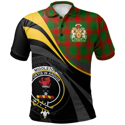 Clan Middleton Modern Tartan Polo Shirt - Royal Coat Of Arms Style