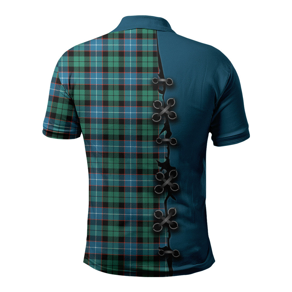 Clan Mitchell Ancient Tartan Polo Shirt - Lion Rampant And Celtic Thistle Style IX24 Mitchell Ancient Tartan Tartan Polo   