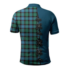 Clan Mitchell Ancient Tartan Polo Shirt - Lion Rampant And Celtic Thistle Style IX24 Mitchell Ancient Tartan Tartan Polo   