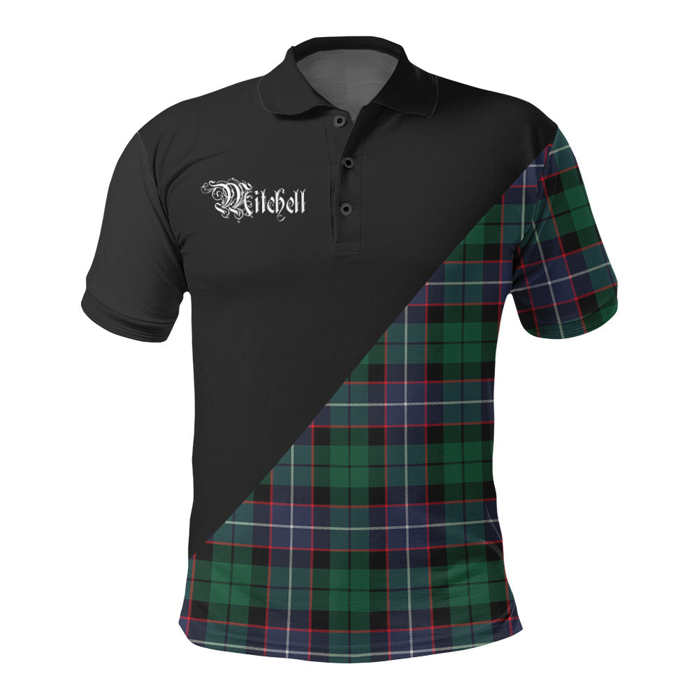 Clan Mitchell Modern Clan - Military Polo Shirt BN96 Mitchell Modern Tartan Tartan Polo   