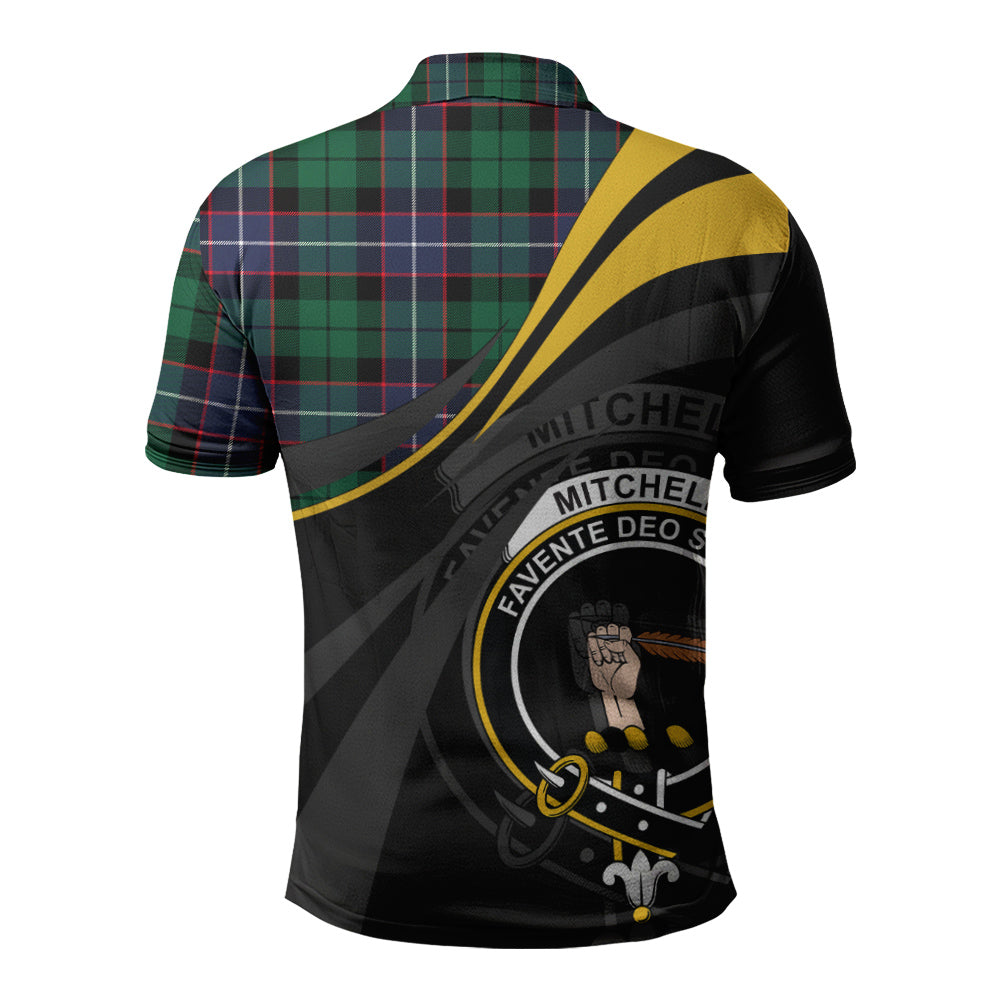 Clan Mitchell Modern Tartan Polo Shirt - Royal Coat Of Arms Style YS55 Mitchell Modern Tartan Tartan Polo   