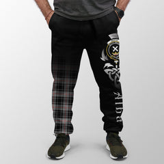Clan Moffat Modern Tartan Crest Jogger Sweatpants  Alba Celtic Style VG60 Clan Moffat Tartan Today   