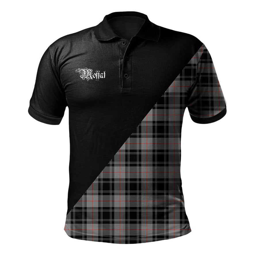 Clan Moffat Modern Clan - Military Polo Shirt NA28 Moffat Modern Tartan Tartan Polo   