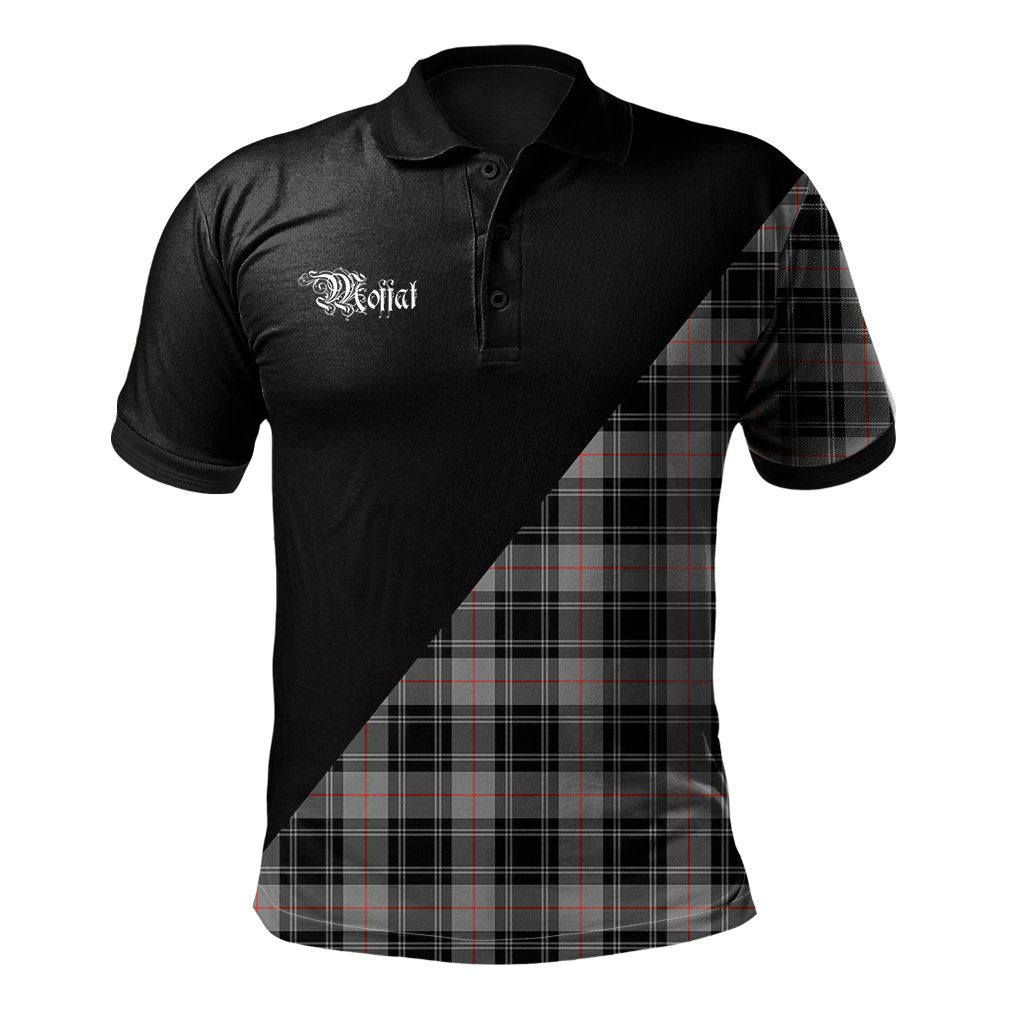 Clan Moffat Modern Clan - Military Polo Shirt NA28 Moffat Modern Tartan Tartan Polo   