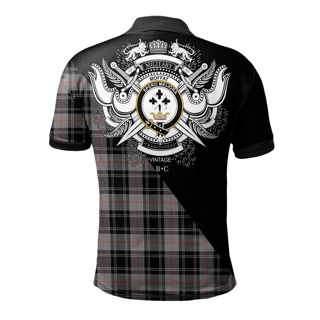 Clan Moffat Modern Clan - Military Polo Shirt NA28 Moffat Modern Tartan Tartan Polo   