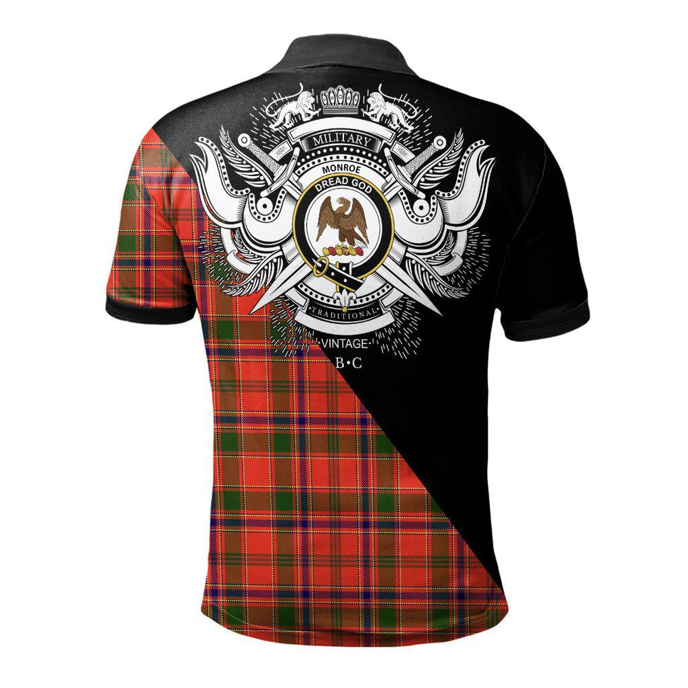 Clan Monroe Modern Clan - Military Polo Shirt ZT30 Monroe Modern Tartan Tartan Polo   