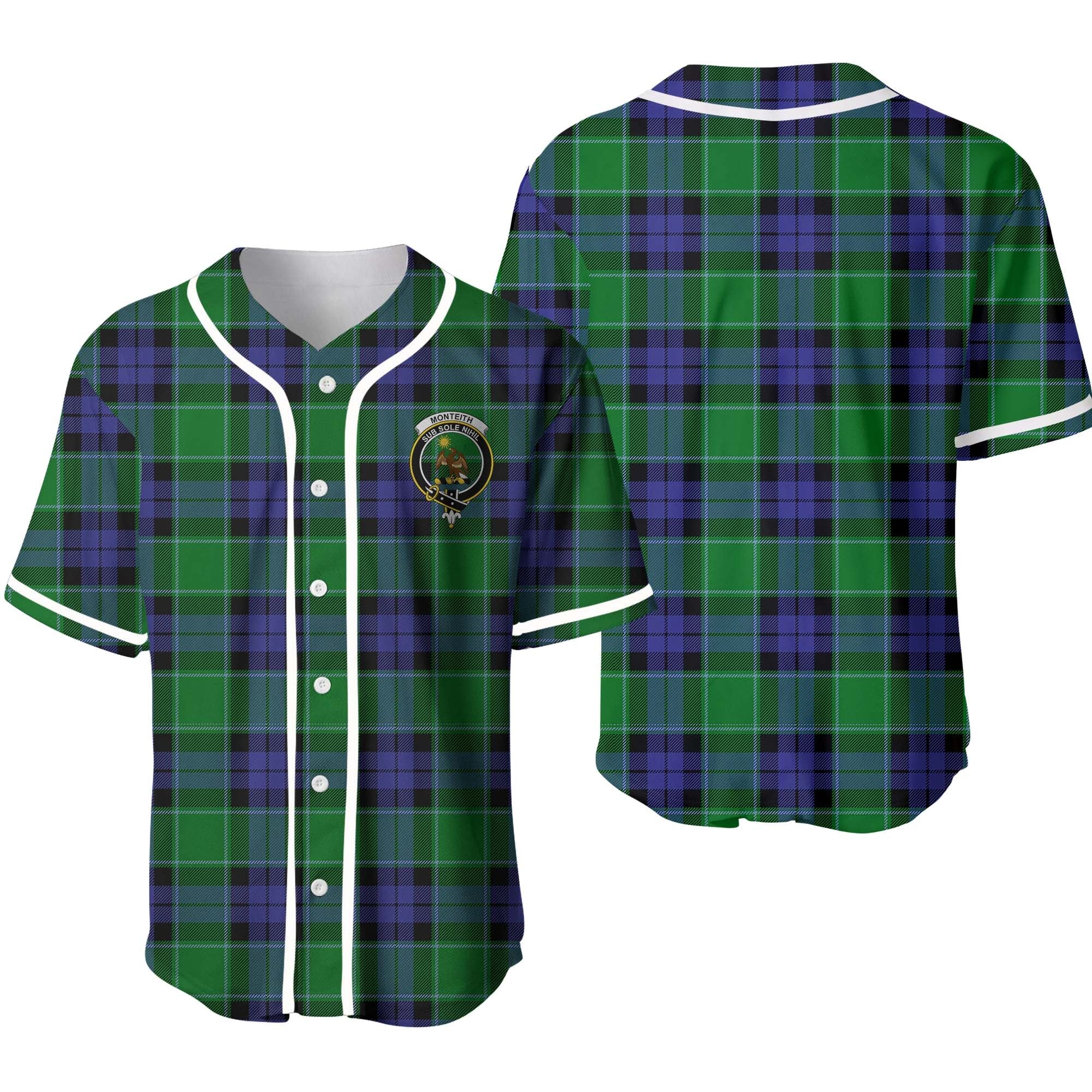Clan Monteith Tartan Unisex Baseball Jersey BK86OU27 Clan Monteith Tartan Today   