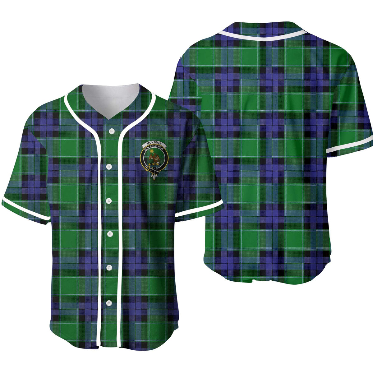 Clan Monteith Tartan Unisex Baseball Jersey BK86OU27 Clan Monteith Tartan Today   