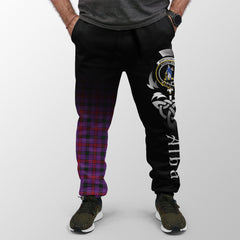 Clan Montgomery Modern Tartan Crest Jogger Sweatpants  Alba Celtic Style SL82 Clan Montgomery Tartan Today   