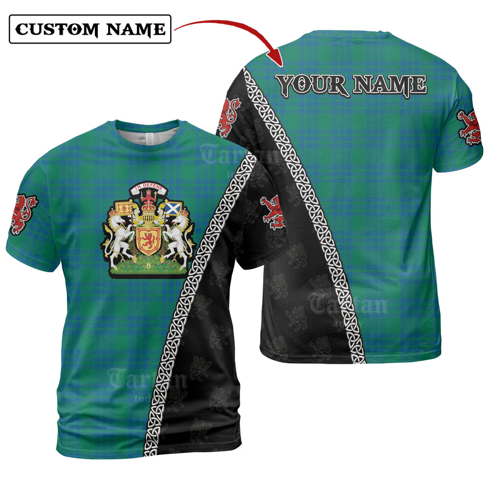 Montgomery Ancient Tartan Shirt with Scotland Coat of Arms & Custom Name CH25