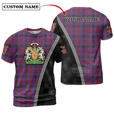 Personalized Clan Montgomery Modern Tartan Shirt with Scotland Coat of Arms & Custom Name CJ77