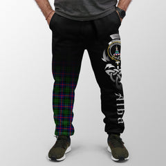 Clan Morrison Modern Tartan Crest Jogger Sweatpants  Alba Celtic Style DV87 Clan Morrison Tartan Today   