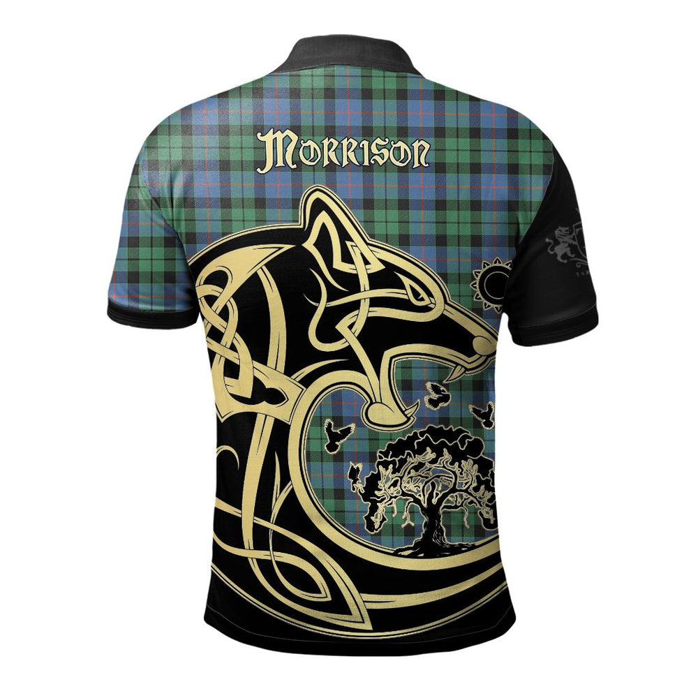 Clan Morrison Ancient Tartan Polo Shirt Viking Wolf TT17 Morrison Ancient Tartan Tartan Polo   