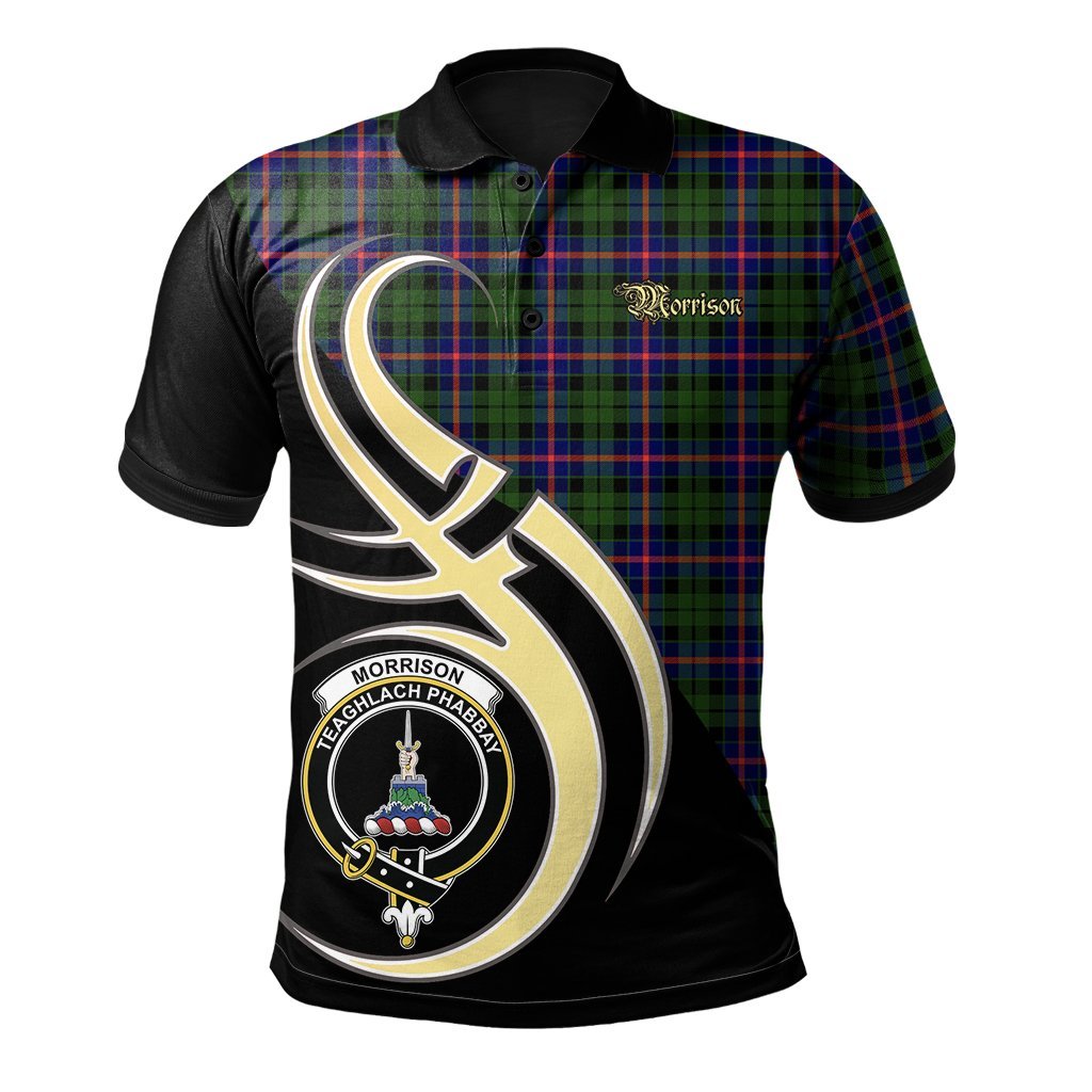 Clan Morrison Modern Tartan Polo Shirt - Believe In Me Style OW60 Morrison Modern Tartan Tartan Polo   