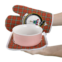 Clan Morrison Red Ancient Tartan Crest Oven Mitt And Pot Holder (2 Oven Mitts + 1 Pot Holder) FN99 Clan Morrison Tartan Today   
