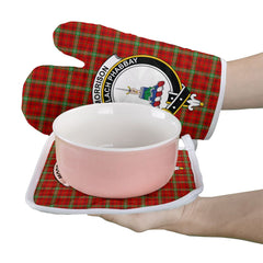 Clan Morrison Red Modern Tartan Crest Oven Mitt And Pot Holder (2 Oven Mitts + 1 Pot Holder) JE81 Clan Morrison Tartan Today   