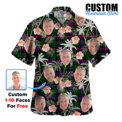 Clan Morrison Modern Tartan Custom Face Hawaiian Shirt – Unisex Gift for Family Members, Summer Party EQ52 Morrison Modern Tartan Tartan Hawaii Shirt