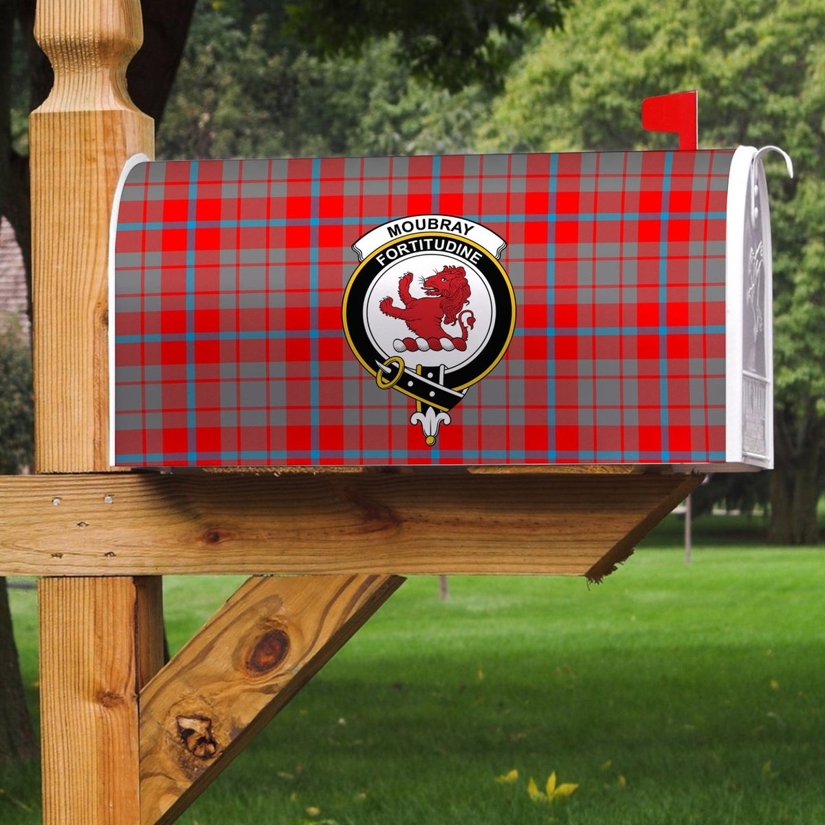 Clan Moubray Tartan Crest Mailbox PJ58 Clan Moubray Tartan Today   