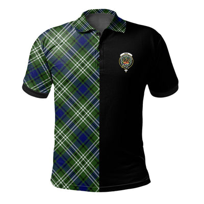 Clan Mow Tartan Polo Shirt Half of Me - Cross Style