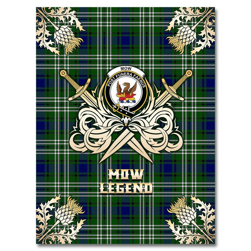 Clan Mow Tartan Gold Courage Symbol Blanket XS51 Clan Mow Tartan Today   