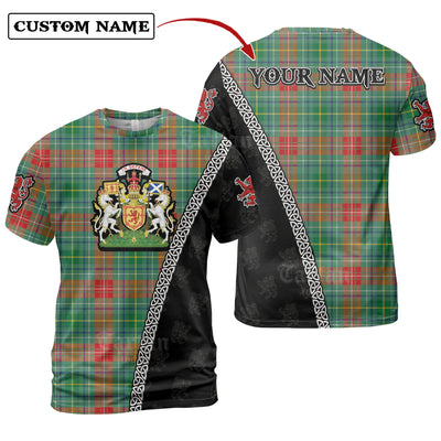 Personalized Clan Muirhead Tartan Shirt with Scotland Coat of Arms & Custom Name RS71