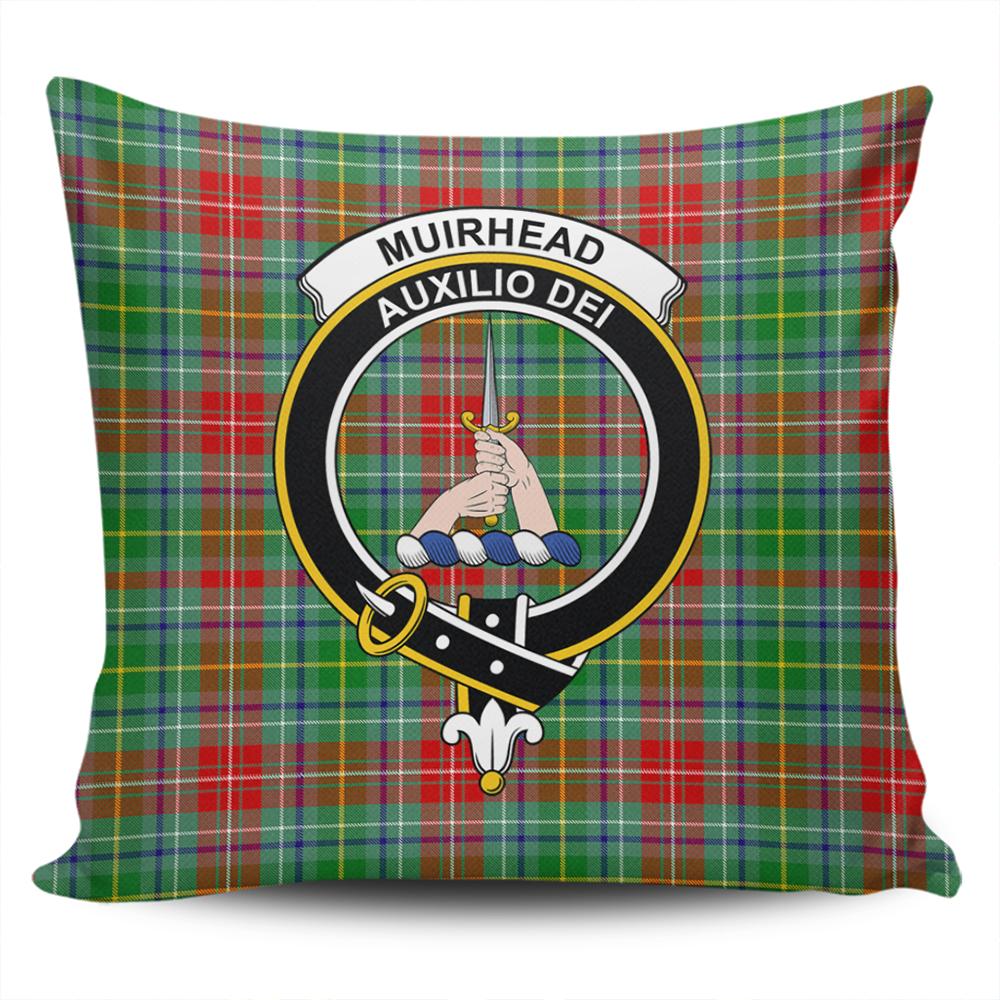 Clan Muirhead Tartan Crest Pillow Cover NQ65 Clan Muir_More Tartan Today   