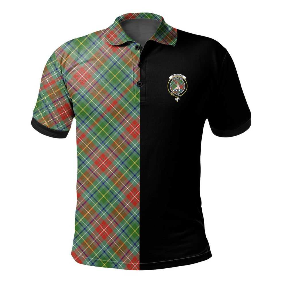 Clan Muirhead Tartan Polo Shirt Half of Me - Cross Style LX66 Muirhead Tartan Tartan Polo   