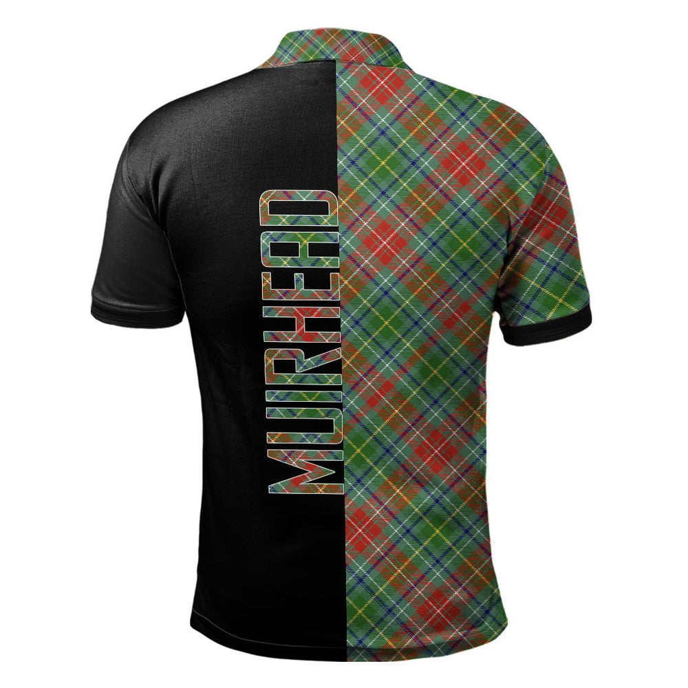 Clan Muirhead Tartan Polo Shirt Half of Me - Cross Style LX66 Muirhead Tartan Tartan Polo   