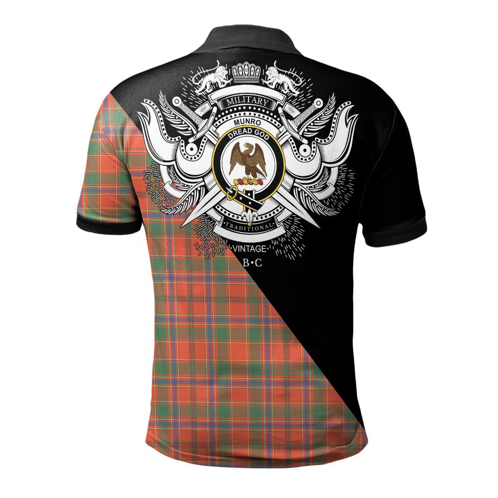 Clan Munro Ancient Clan - Military Polo Shirt ZH96 Munro Ancient Tartan Tartan Polo   
