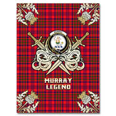 Clan Murray of Tulloch Modern Tartan Gold Courage Symbol Blanket MS94 Clan Murray Tartan Today   