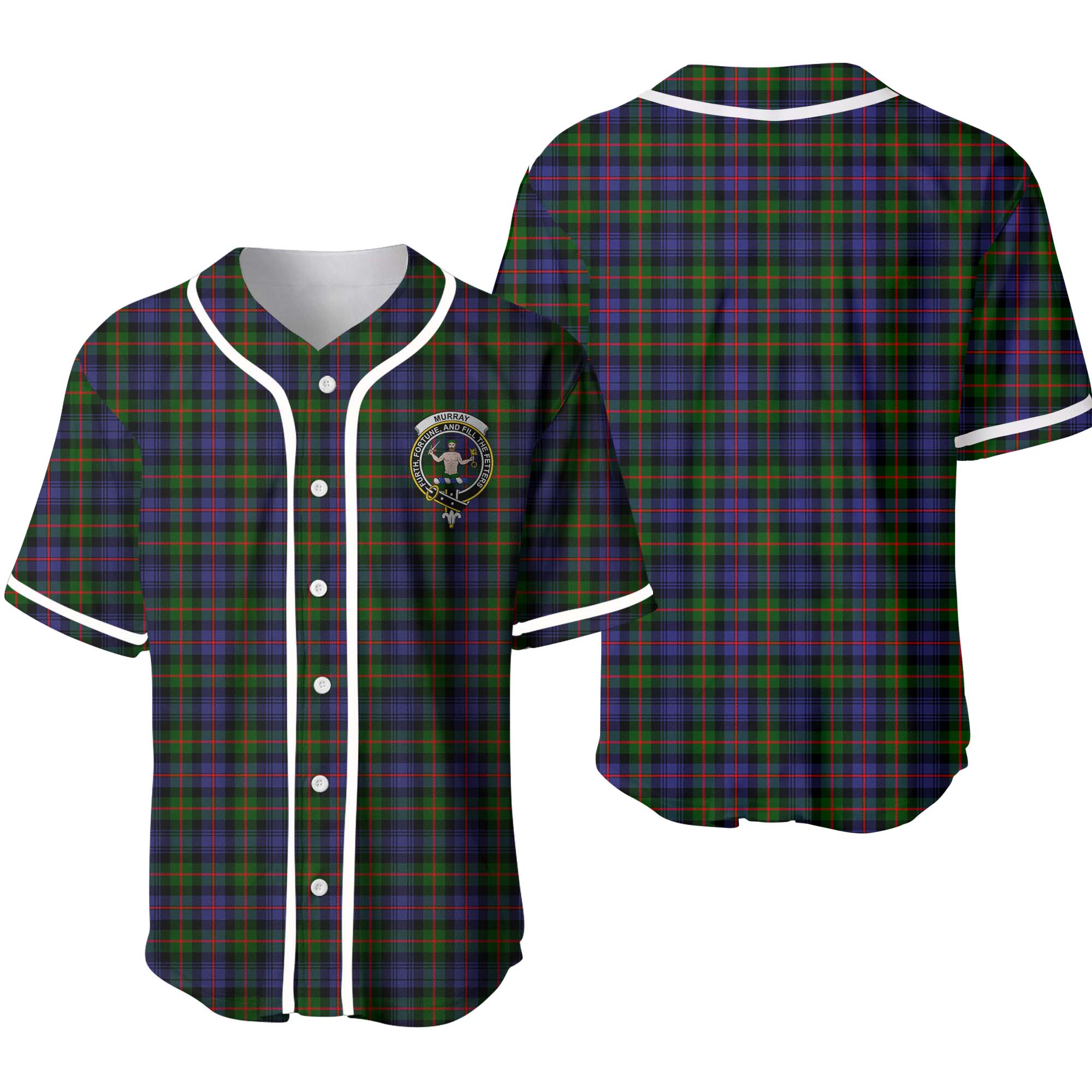 Clan Murray (of Atholl) Tartan Unisex Baseball Jersey FR99HN91 Clan Murray Tartan Today   