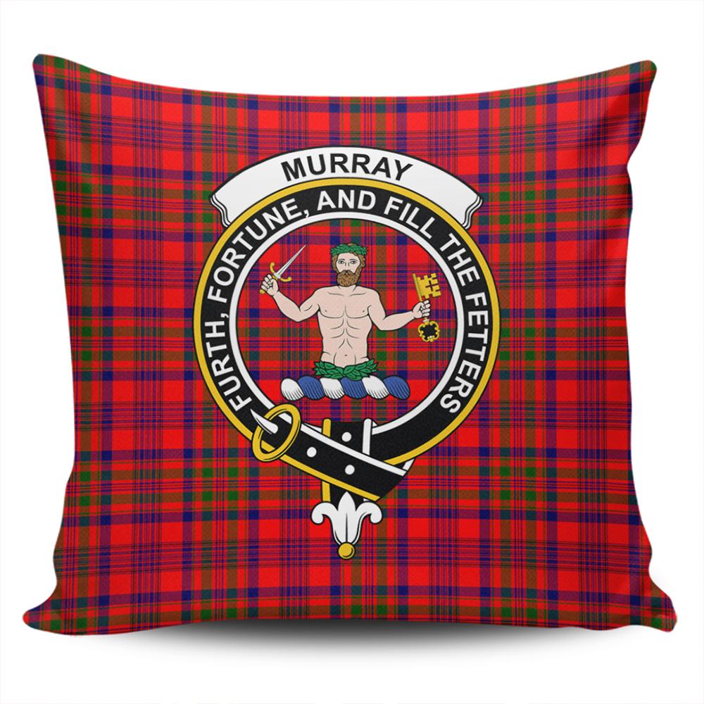 Clan Murray of Tulloch Modern Tartan Crest Pillow Cover BN59 Clan Murray Tartan Today   