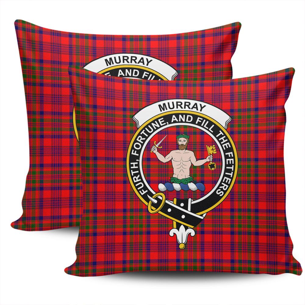 Clan Murray of Tulloch Modern Tartan Crest Pillow Cover BN59 Clan Murray Tartan Today   