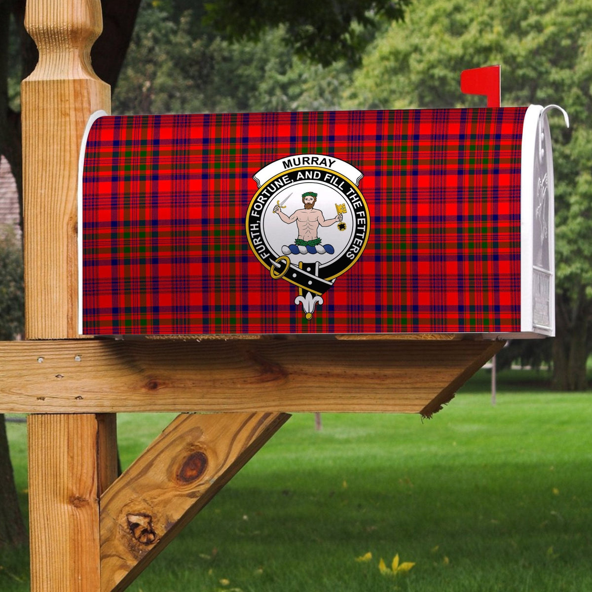 Clan Murray Of Tulloch Modern Tartan Crest Mailbox SF33 Clan Murray Tartan Today   