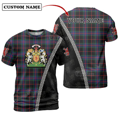 Personalized Clan Nairn Tartan Shirt with Scotland Coat of Arms & Custom Name