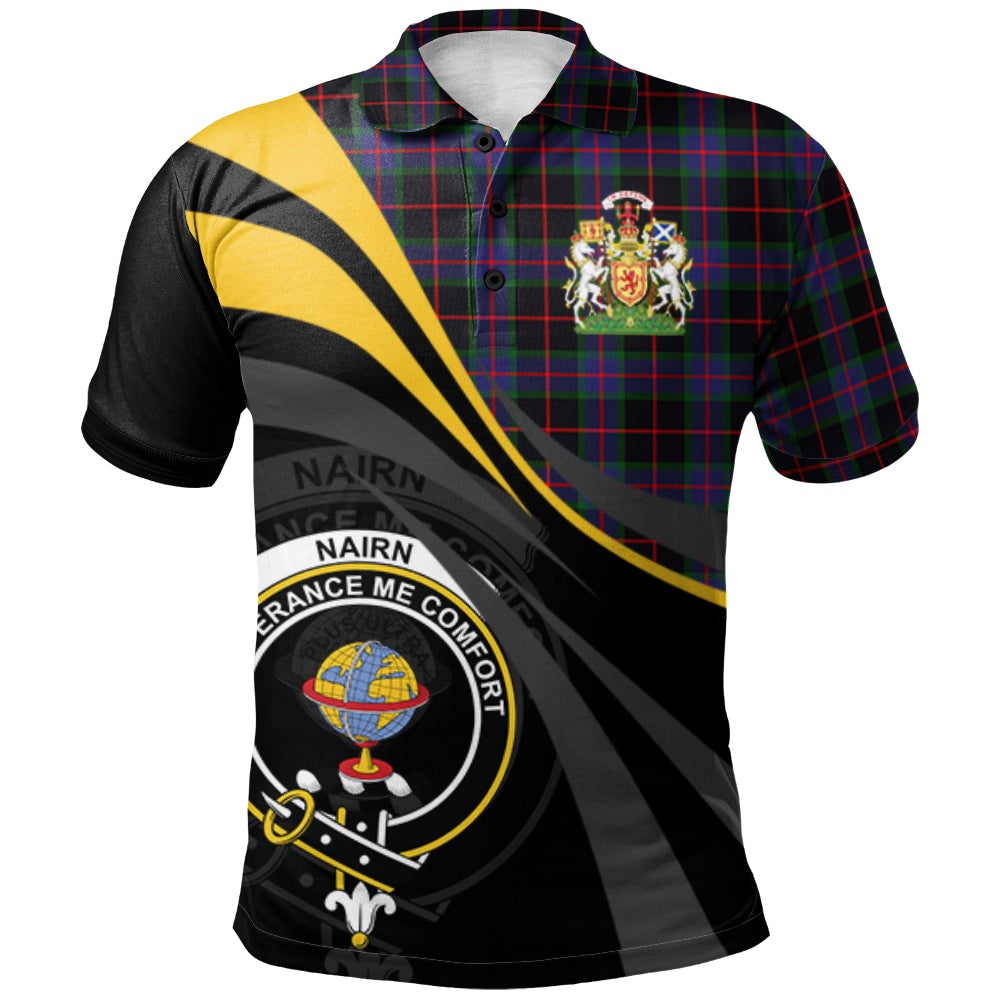 Clan Nairn Tartan Polo Shirt - Royal Coat Of Arms Style GZ46 Nairn Tartan Tartan Polo   