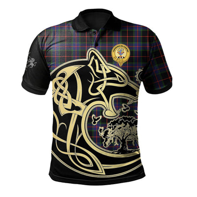 Clan Nairn Tartan Polo Shirt Viking Wolf