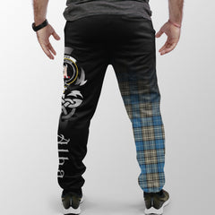 Clan Napier Ancient Tartan Crest Jogger Sweatpants  Alba Celtic Style AK77 Clan Napier Tartan Today   
