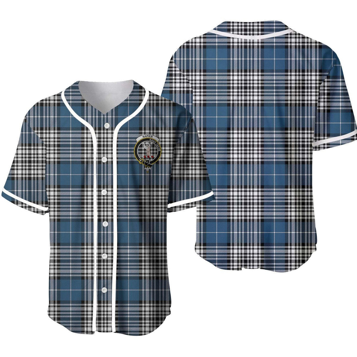 Clan Napier Tartan Unisex Baseball Jersey OO67KP91 Clan Napier Tartan Today   