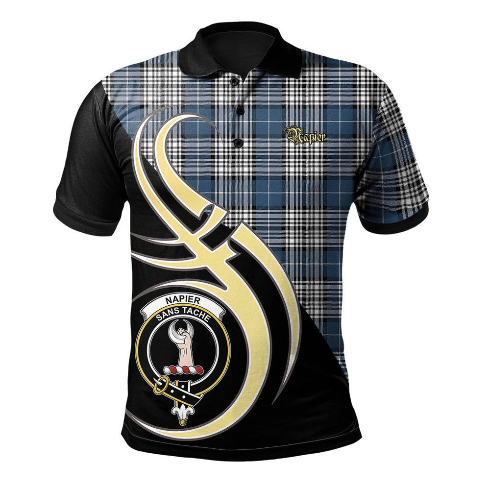 Clan Napier Modern Tartan Polo Shirt - Believe In Me Style AI94 Napier Modern Tartan Tartan Polo   